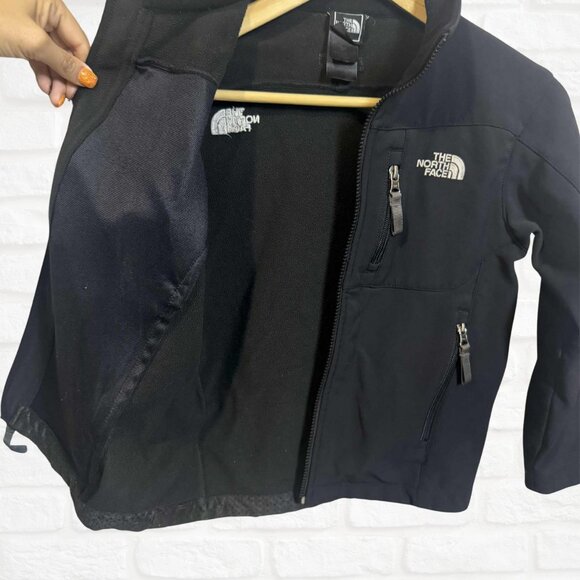 The North Face Kids Apex Softshell Jacket Black Size Small Unisex Warm Layering - Picture 5 of 9